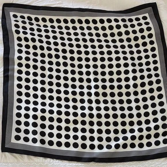 POLKA DOT SATIN HEAD SCARF - Picture 5 of 16